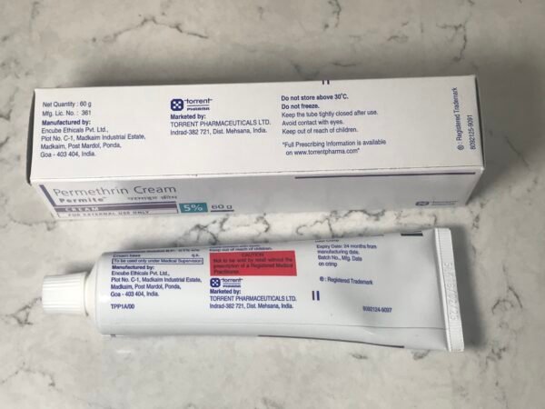 permite permethrin cream 5% 60g tube (for: scabies and skin mites)