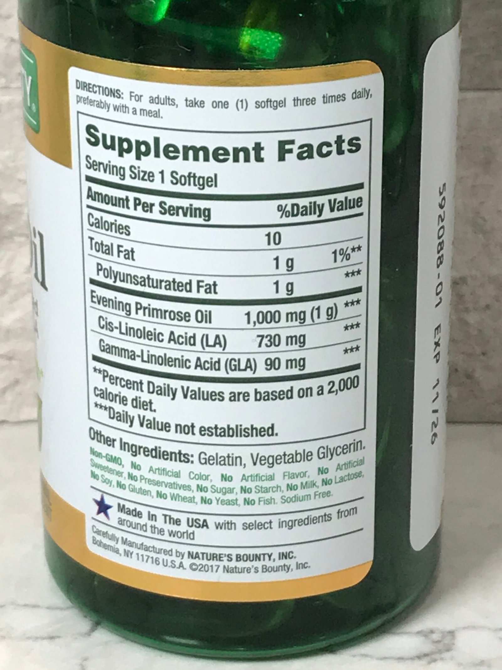 nature's bounty evening primrose oil 1000 mg. 60 ct nature's bounty evening primrose oil 1000 mg. 60 ct